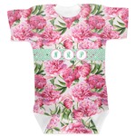 Watercolor Peonies Baby Bodysuit (Personalized)