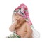 Watercolor Peonies Baby Hooded Towel on Child