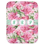 Watercolor Peonies Baby Swaddling Blanket (Personalized)