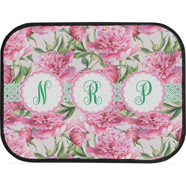 Watercolor Peonies Back Seat Car Mat
