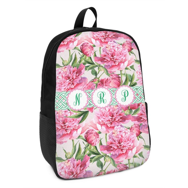 Custom Watercolor Peonies Kids Backpack (Personalized)
