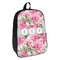 Watercolor Peonies Backpack - angled view