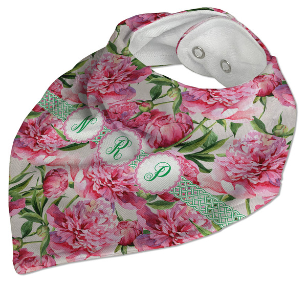 Watercolor Peonies Bandana Closed