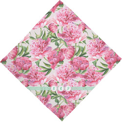Watercolor Peonies Dog Bandana Scarf w/ Multiple Names