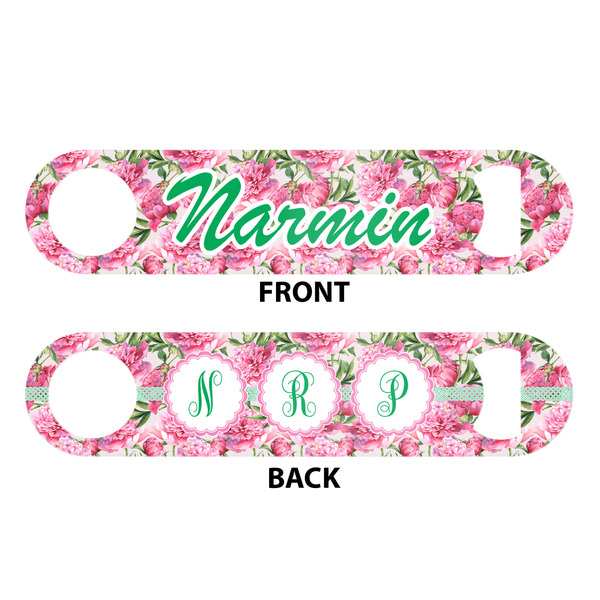 Watercolor Peonies Bar Bottle Opener - White - Approval