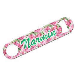 Watercolor Peonies Bar Bottle Opener w/ Multiple Names