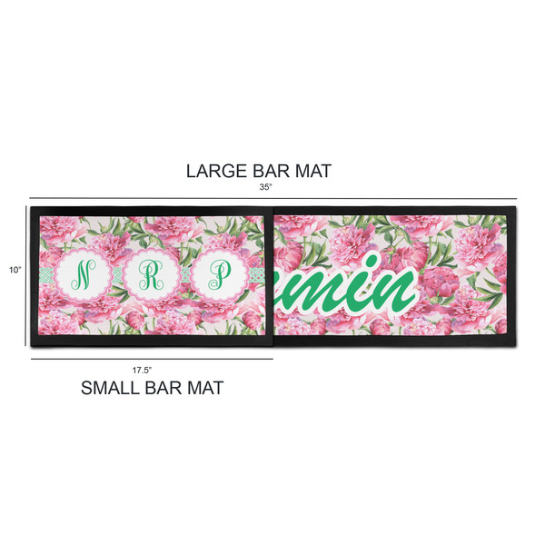 Watercolor Peonies Bar Mats - Sizing Chart