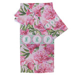 Watercolor Peonies Bath Towel Set - 3 Pcs (Personalized)