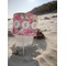 Watercolor Peonies Beach Spiker white on beach with sand