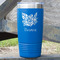 Watercolor Peonies 20 oz Stainless Steel Tumbler - Royal Blue - Single Sided (Personalized)