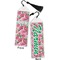 Watercolor Peonies Bookmark with tassel - Front and Back