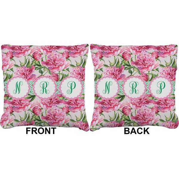 Watercolor Peonies Burlap Pillow Approval