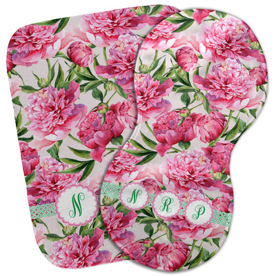 Watercolor Peonies Burp Cloth (Personalized)