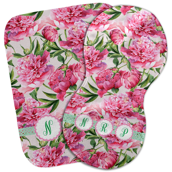 Custom Watercolor Peonies Burp Cloth (Personalized)