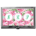 Watercolor Peonies Business Card Case