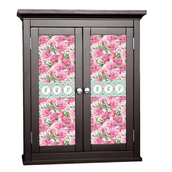 Custom Watercolor Peonies Cabinet Decal - Small (Personalized)