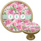 Watercolor Peonies Cabinet Knob - Gold (Personalized)