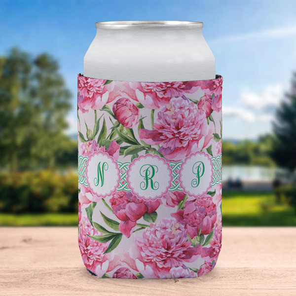 Watercolor Peonies Can Sleeve - LIFESTYLE (single)