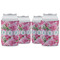Watercolor Peonies Can Cooler (12 oz) - Set of 4 w/ Multiple Names