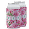 Watercolor Peonies Can Cooler (12 oz) w/ Multiple Names