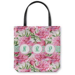 Watercolor Peonies Canvas Tote Bag (Personalized)