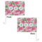 Watercolor Peonies Car Flag - 11" x 8" - Front & Back View