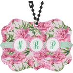 Watercolor Peonies Rear View Mirror Decor (Personalized)