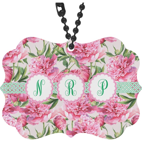 Custom Watercolor Peonies Rear View Mirror Decor (Personalized)