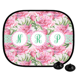 Watercolor Peonies Car Side Window Sun Shade (Personalized)