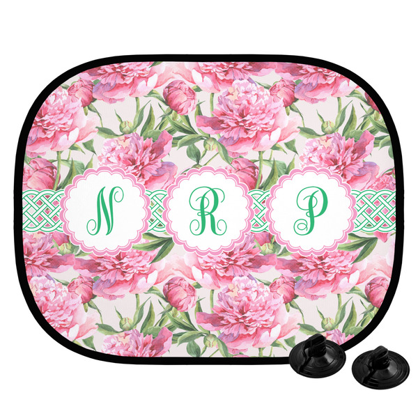 Custom Watercolor Peonies Car Side Window Sun Shade (Personalized)
