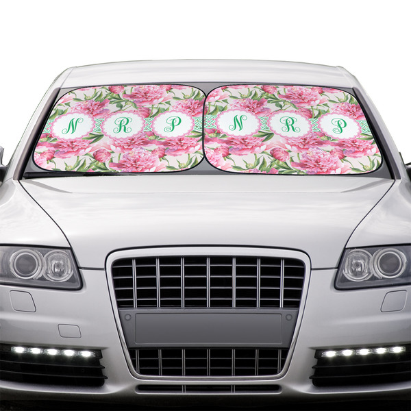 Watercolor Peonies Car Sun Shades - IN CONTEXT