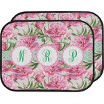 Watercolor Peonies Car Floor Mats (Back Seat) (Personalized)