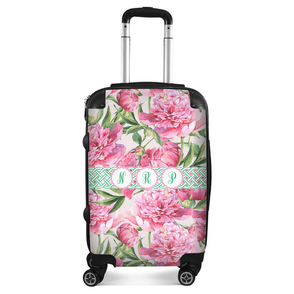 Custom Watercolor Peonies Suitcase - 20" Carry On (Personalized)