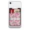 Watercolor Peonies Cell Phone Credit Card Holder w/ Phone