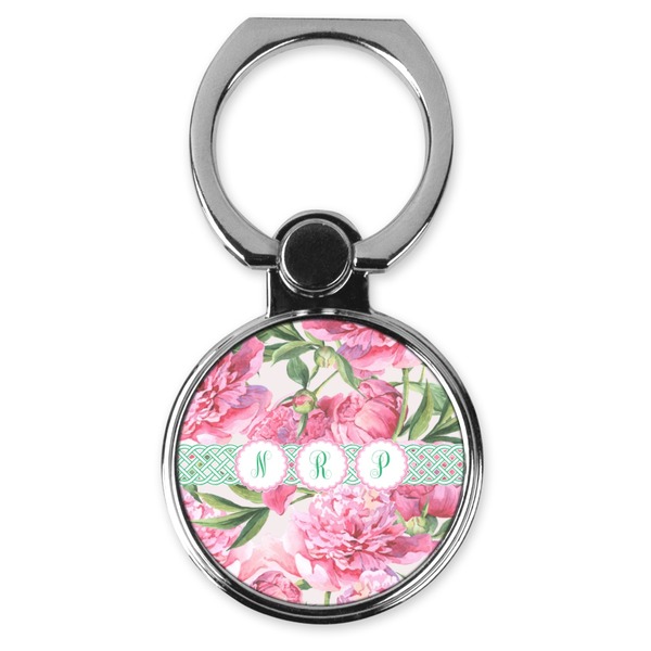 Custom Watercolor Peonies Cell Phone Ring Stand & Holder (Personalized)