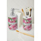 Watercolor Peonies Ceramic Bathroom Accessories - LIFESTYLE (toothbrush holder & soap dispenser)