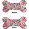 Watercolor Peonies Ceramic Flat Ornament - Bone Front & Back (APPROVAL)