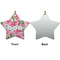 Watercolor Peonies Ceramic Flat Ornament - Star Front & Back (APPROVAL)