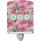 Watercolor Peonies Ceramic Night Light (Personalized)