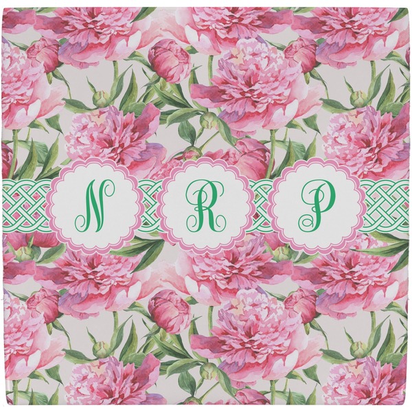 Custom Watercolor Peonies Ceramic Tile Hot Pad (Personalized)