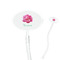Watercolor Peonies 7" Oval Plastic Stir Sticks - Clear (Personalized)