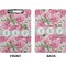 Watercolor Peonies Clipboard (Letter) (Front + Back)