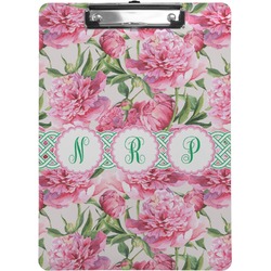 Watercolor Peonies Clipboard (Letter Size) (Personalized)