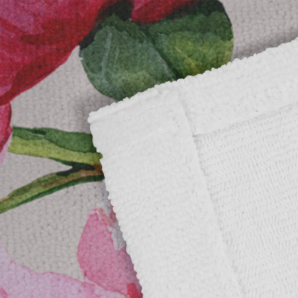 Watercolor Peonies Close up of Fabric