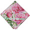 Watercolor Peonies Cloth Napkins - Personalized Dinner (Folded Four Corners)