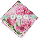 Watercolor Peonies Cloth Cocktail Napkin - Single w/ Multiple Names