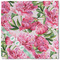 Watercolor Peonies Cloth Napkins - Personalized Lunch (Single Full Open)