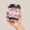 Watercolor Peonies Coffee Cup Sleeve - LIFESTYLE