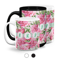 Watercolor Peonies Coffee Mug (Personalized)