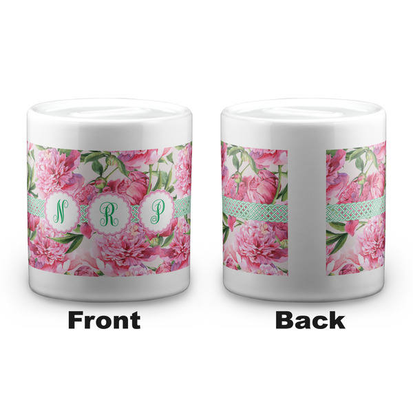 Watercolor Peonies Coin Bank - Apvl